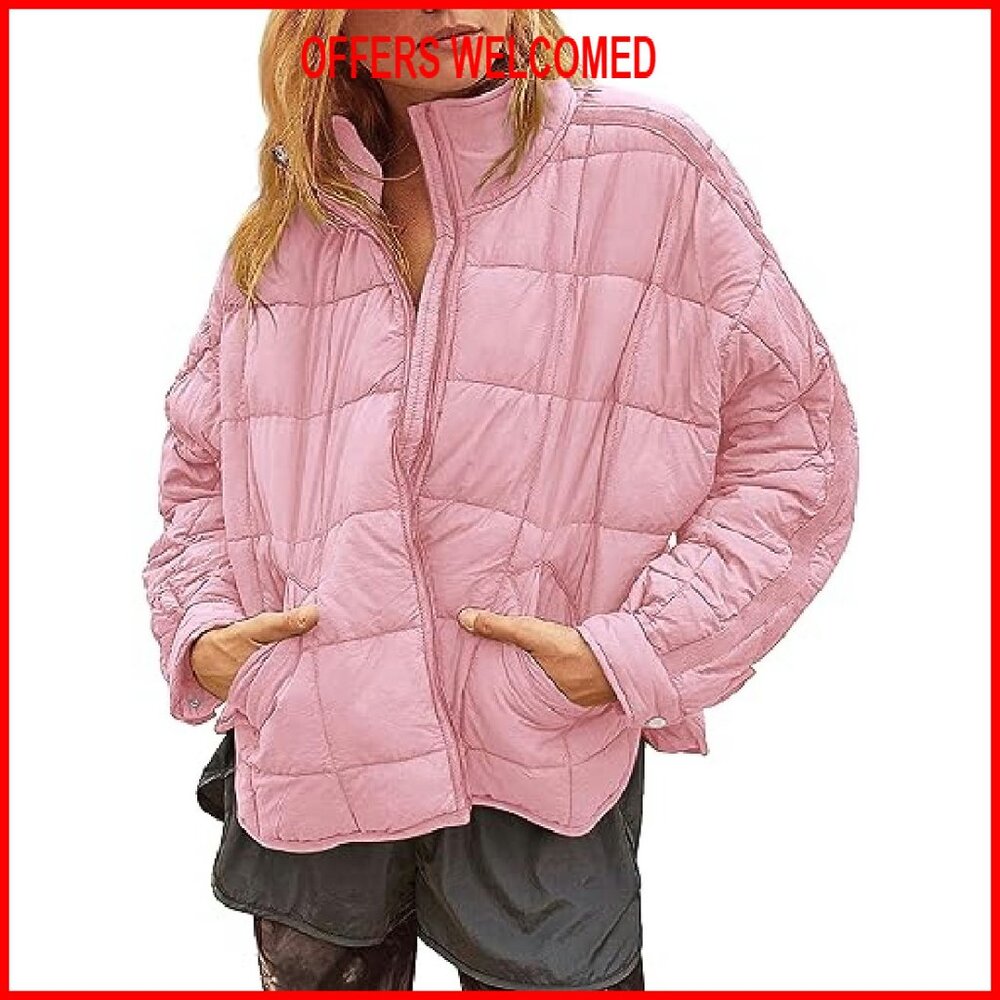 Lightweight Down Puffer Jacket Full Zip Packable … - image 2